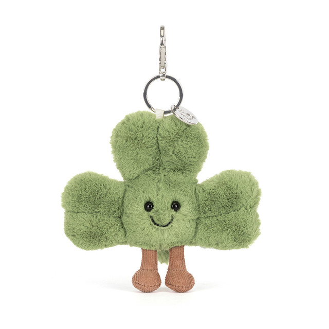 jellycat amuseables siofra shamrock bag charm
