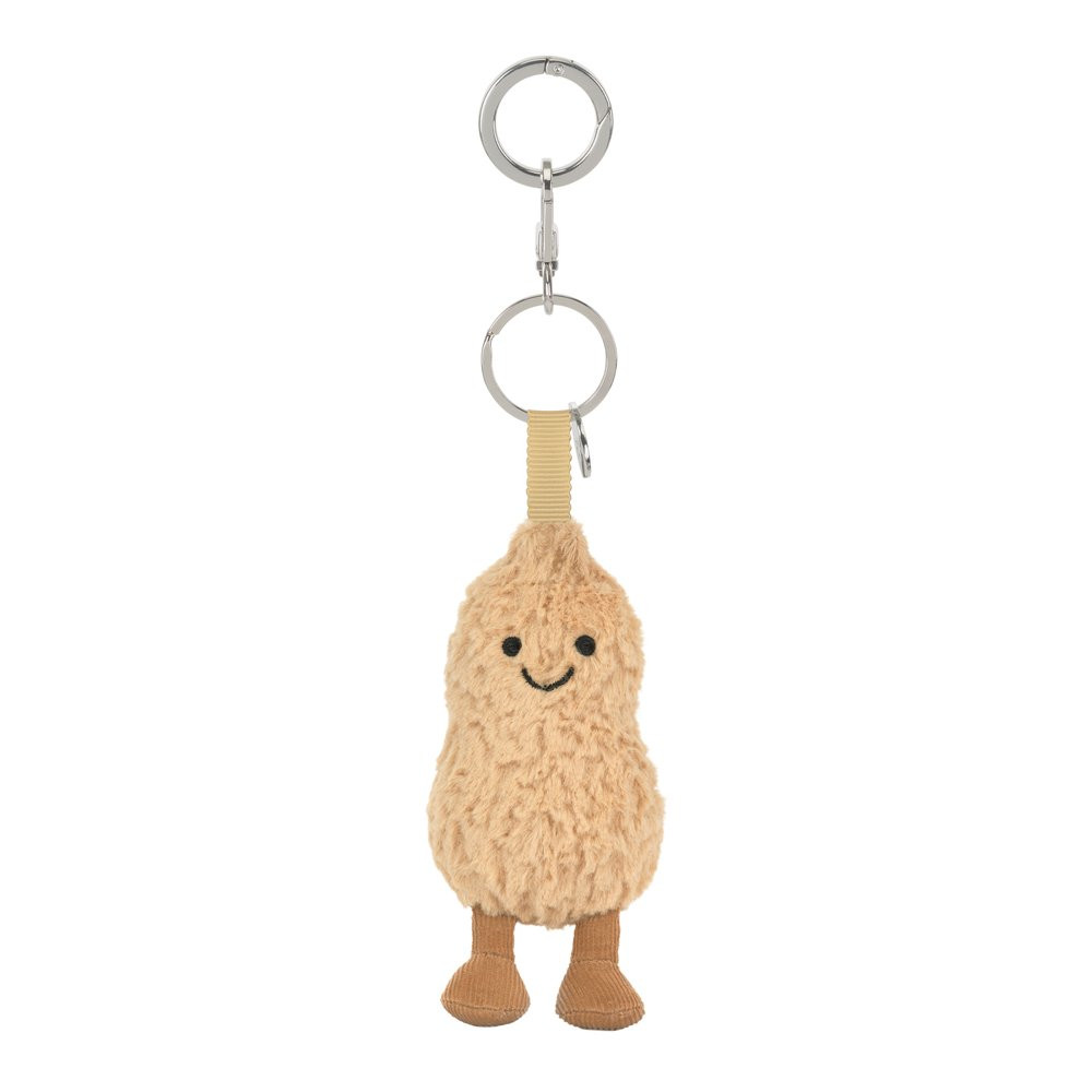 jellycat amuseables peanut bag charm
